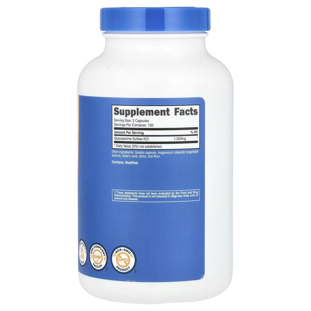 Glucosamine Sulfate, 1,500Mg, 240 Capsules (750Mg Per Capsule)