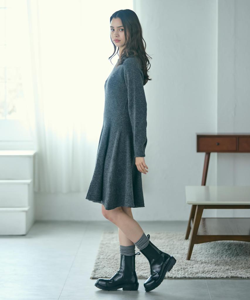 3D Knit Seamless Flare Dress Sweater [Lacoste] [Official] EF4161-1005036