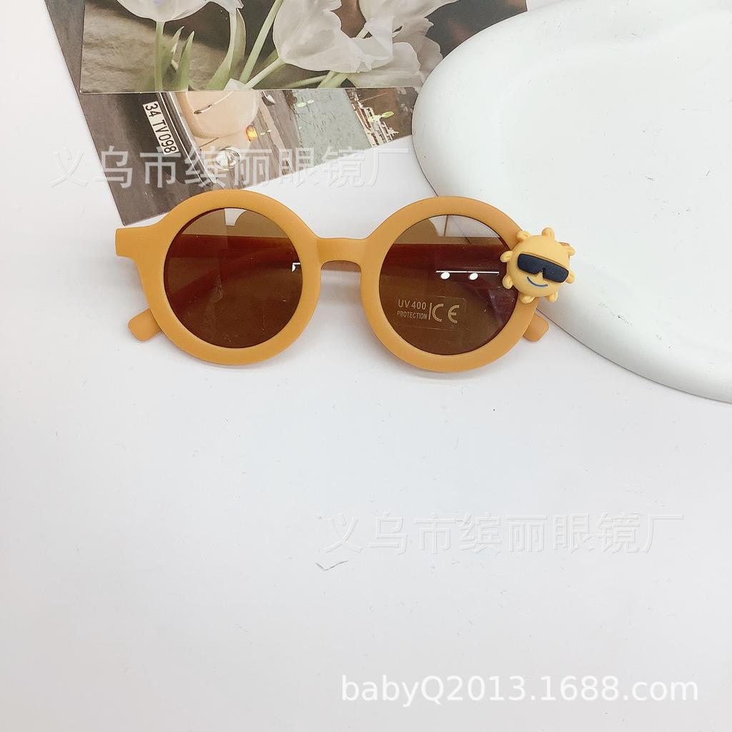 Children'S Diy Fashion Sunshade Sunglasses Coconut Tree Sunscreen Uv Protection Glasses Cute Baby Sunglasses