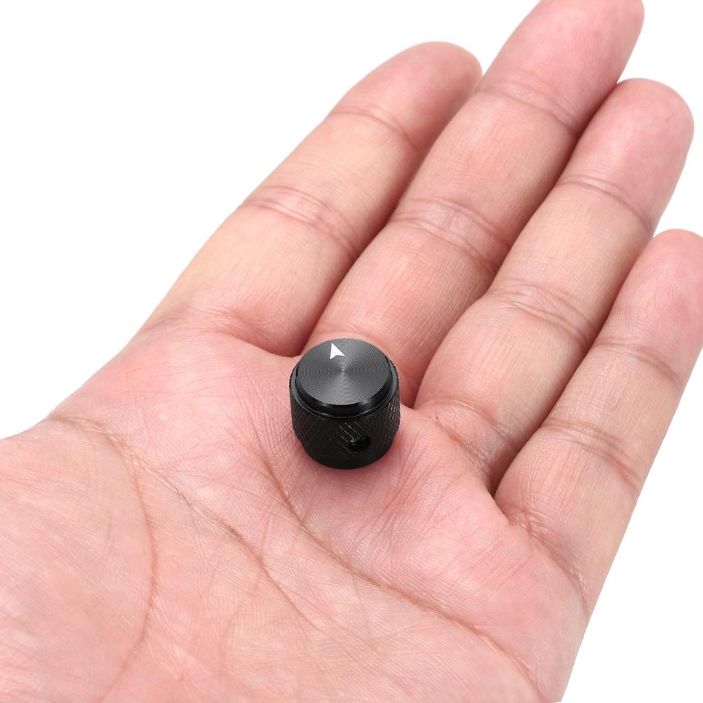 Uxcell Aluminum Potentiometer ID X OD X Universal Volume and Tone Control Knob for Guitar and Bass with Arrow Black 4-Piece Knob, 1/4" (6mm) 5/8"