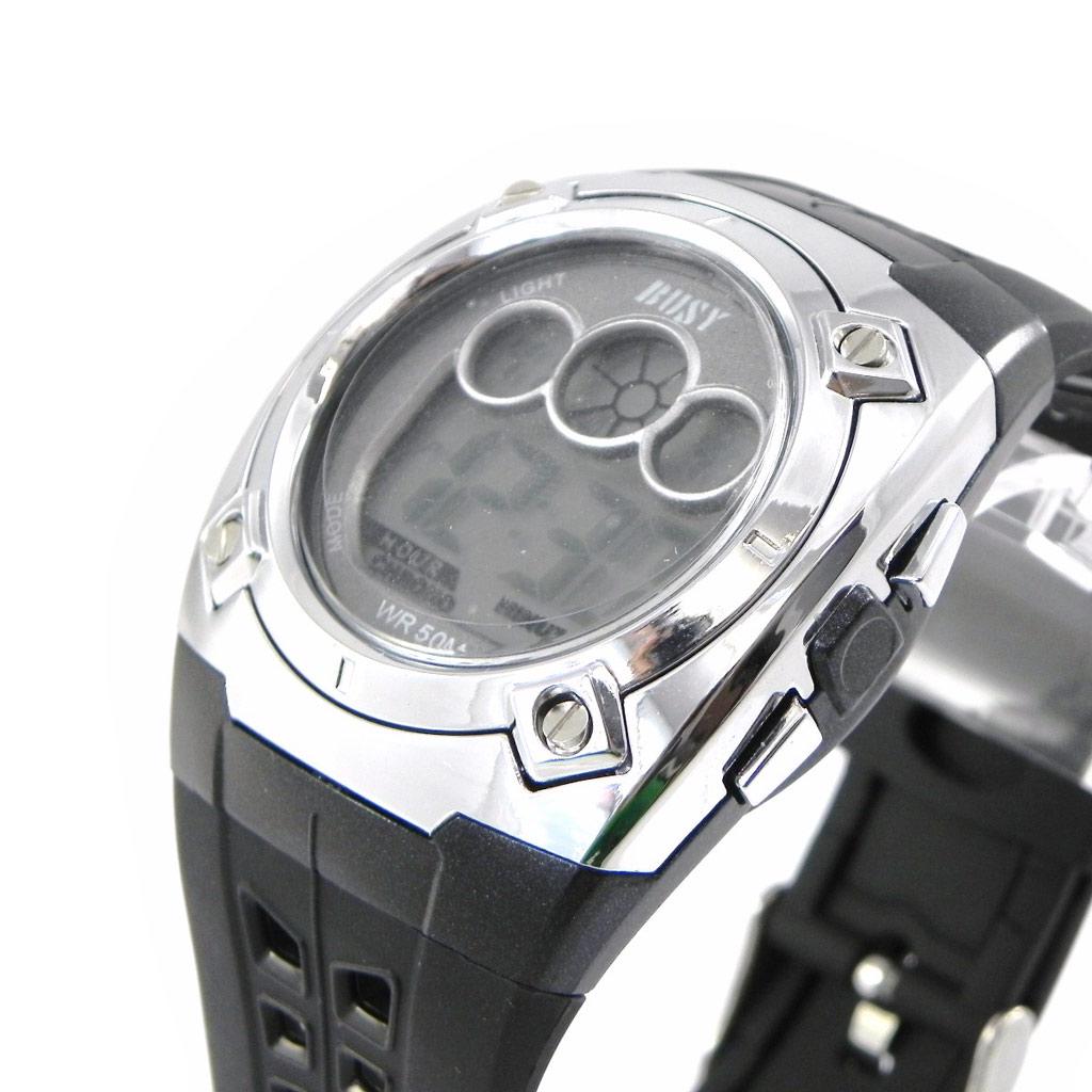 Les Trésors De Lily [I1061] - Montre Sport 'Busy' chrome noir