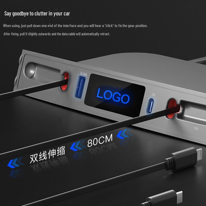 USB Telescopic Fast Charging Dock for Tesla Model 3/Model Y Central Console