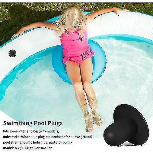 4er-Pack Poolwandstopfen Ersatzteile - Oberirdischer Pool Filterpumpe Filterlochstopfen Kompatibel mit Intex und Bestway