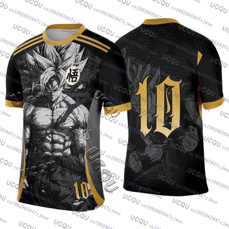 

2026Japanese Anime Football Jersey Dragon Ball Men/Women Oversize Tshirt Summer Sport Breathable Bandai Cosplay Tshirt L