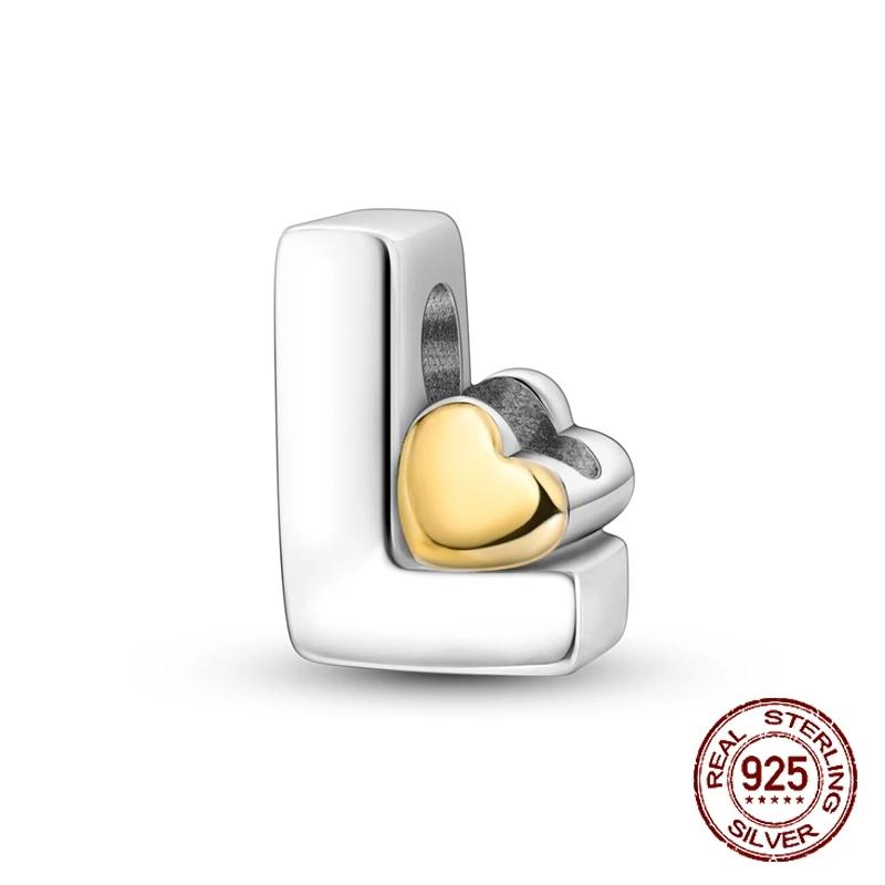 

Copper Yellow Love 26 Letters Diy Love Charms Beads Fit 4Mm Hole Diameter Bracelets Fine Birthday Jewelry Gift