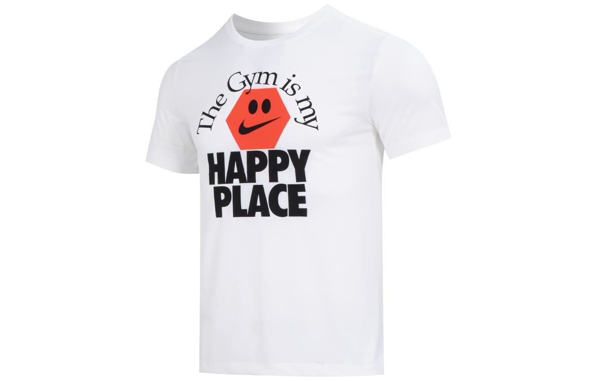 

Nike T Shirts Men s White Crew Neck Moderate Straight Fit FD0141-100 S