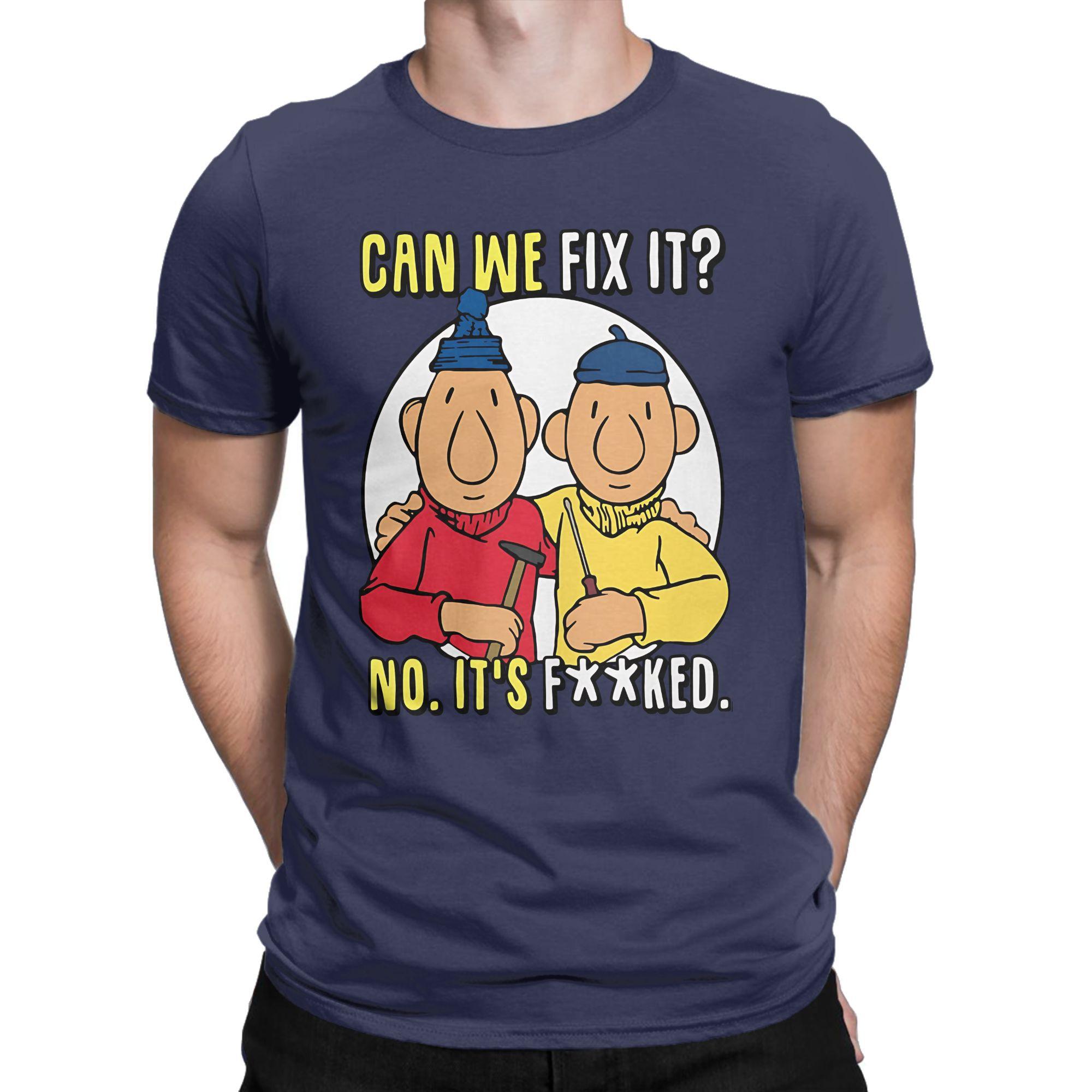 Lucky starfish Top Nieuwe Collectie Pat and Mat Anime T-shirt voor Mannen Vrouwen Katoenen T-shirts Kleding met Korte Mouwen 2XL