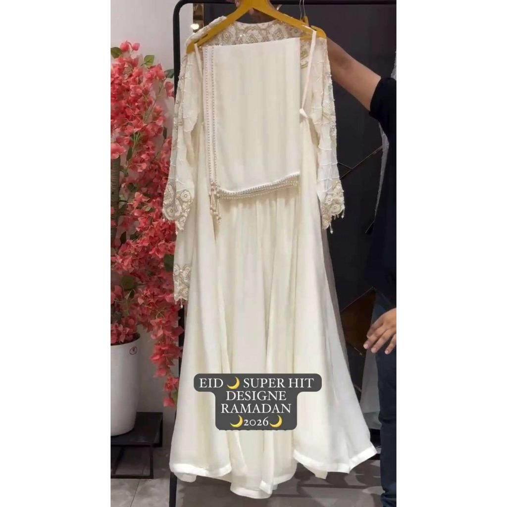 Georgette Pakistani Palazzo Suit Indian Bollywood Designer Salwar Kameez For Eid