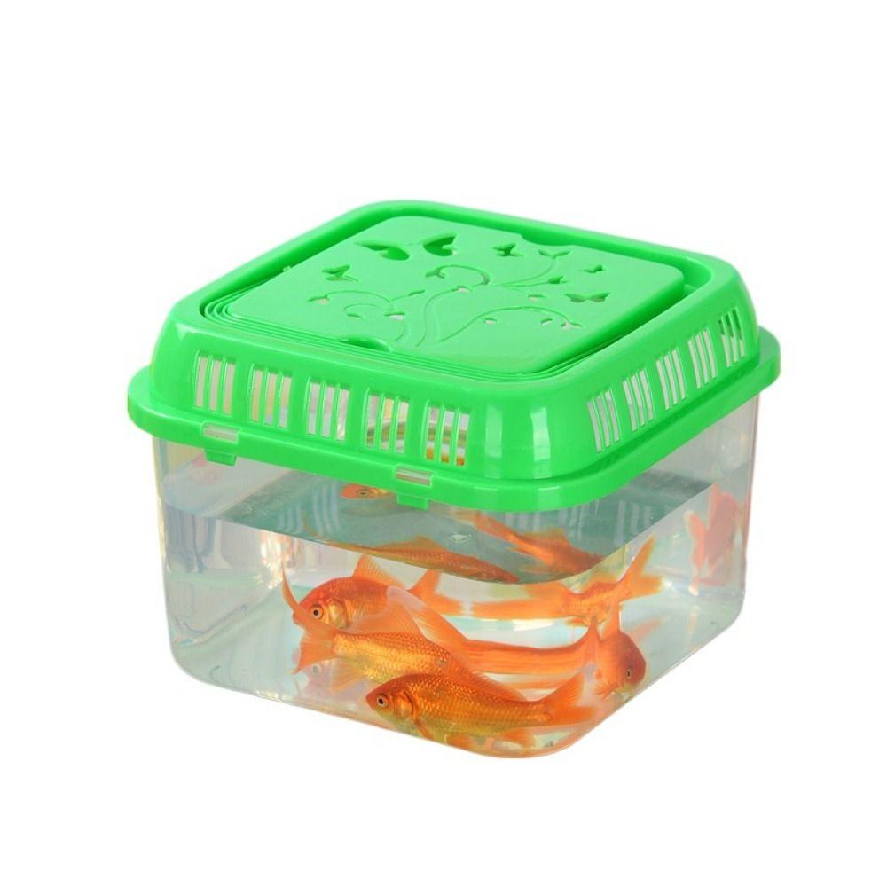 

Прозрачный контейнер для кормления рептилий, ручной мини-аквариум, портативный аквариум для черепах, рыб, ящериц M