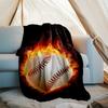 Baseball Theme Printed Blanket - Perfect for Couch, Bed, Travel & Outdoor Use | Machine Washable, Cozy & Durable.