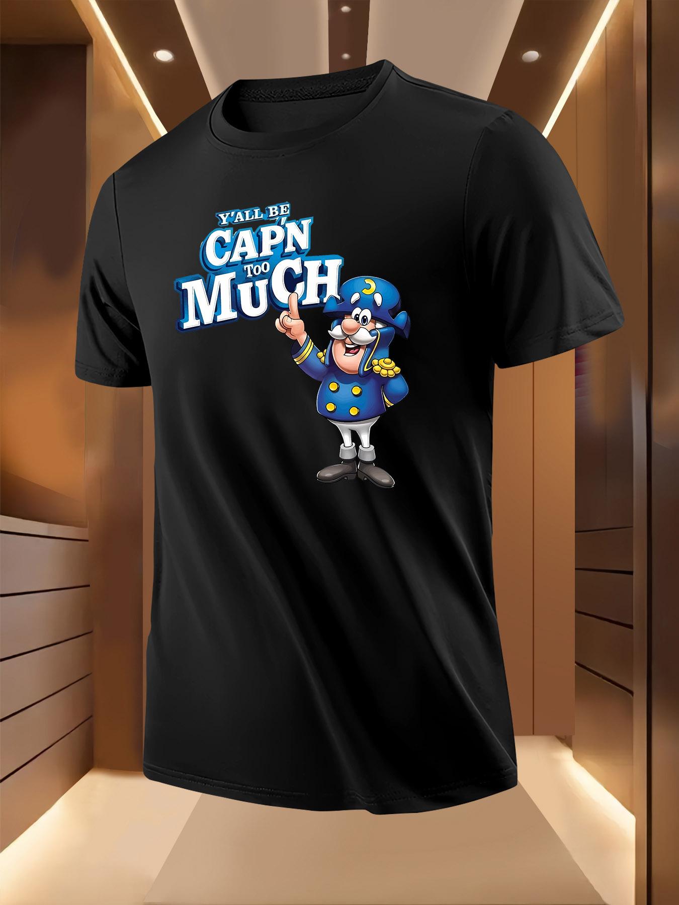 Funny Pirate Captain Graphic Tshirt - Lightweight Breatha... XXXXL