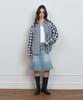 Kyuliti C Color Block Check Oversized Shirt_Black