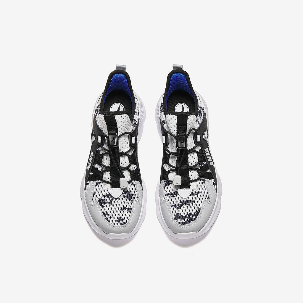 Anta Kids Non-Slip Wear-Resistant Breathable Low-Top Casual Shoes Kids sneaker White Black Gray A312428862-4