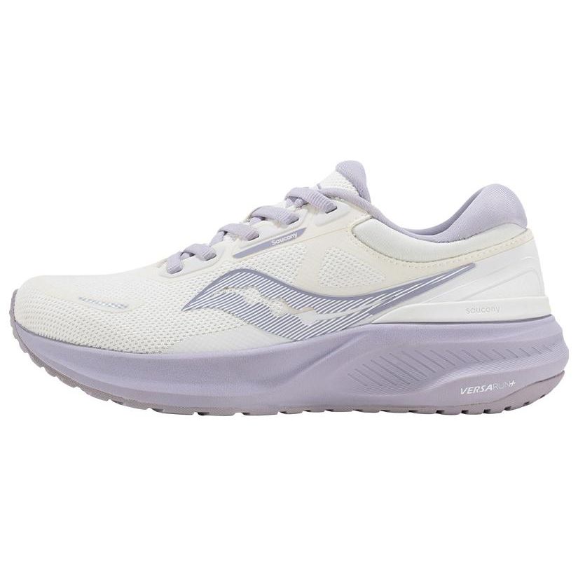 Saucony Puff Non-Slip Durable Low-Top Running Shoes Women sneaker White Purple S18194-4