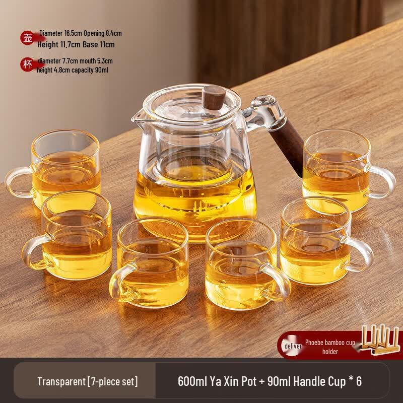 Luxury Thickened Glass Kung Fu Tea Set with Auto Water Refill