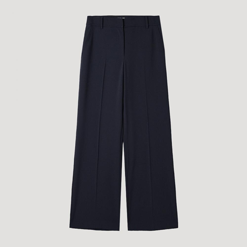 

She Smiss White Banding Semi Wide Pants Swwslp12090 Dn DARK NAVY/66
