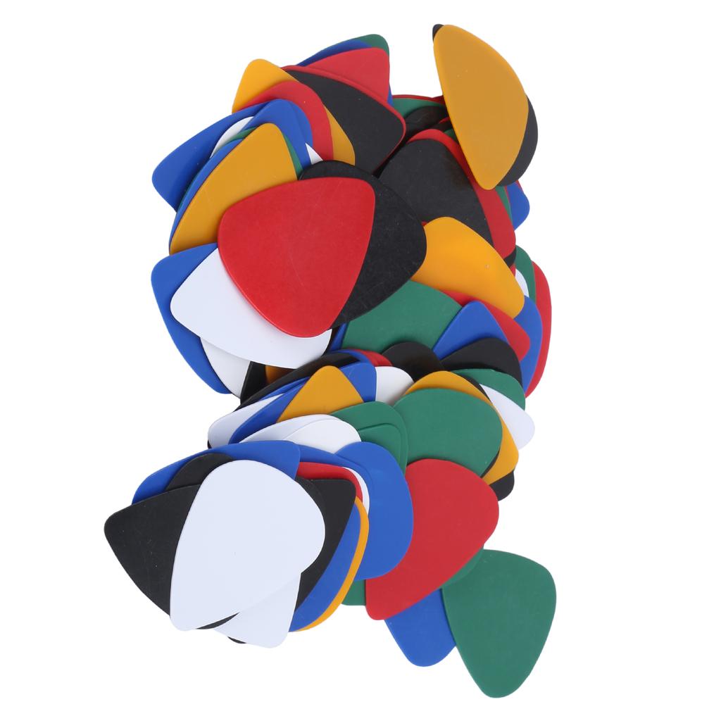 100Pcs Guitar Pick Colorful Plastic Finger Protection Musical Instrument Accessories 0.46mm
