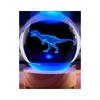 Dinosaur Cartoon 3D Crystal Ball Night Light - Luminous Glass Ornament Birthday Gift