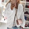 Women Knit Pocket Cardigan Long Sleeve Sweater Causal Loose Sweater Coat Outwear