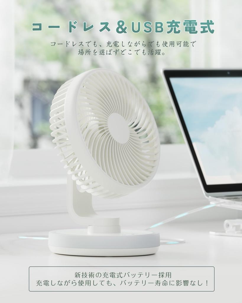 for Night Tillmulya Compact Rechargeable Desk Fan with Automatic 4 Wind Speed Quiet LED Powerful DC Compact USB Mini Desk Fan for and Outdoors [New
