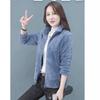 Autumn and Winter Coat Women's Fleece Short Loose Large Size Warm Sports Outdoor Stand-up Collar Coral Fleece Cardigan Sweater Women