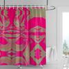 Vibrant Geometric Shower Curtain-Purple, Pink, Yellow And Blue Symmetrical Pattern, Modern Bathroom Decoration