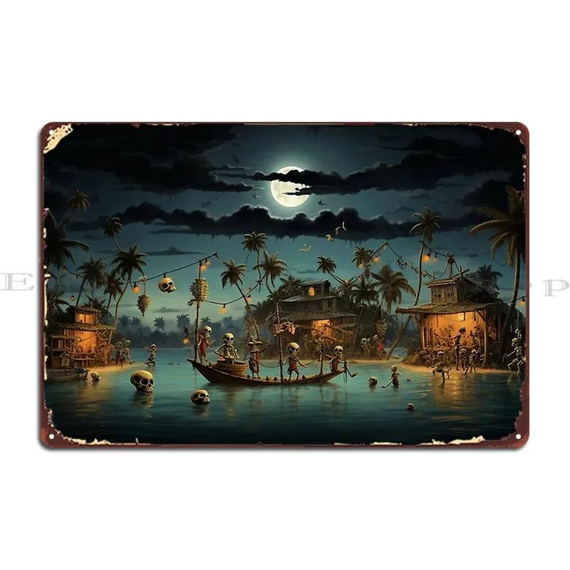 Halloween Island Designsbyjb Metal Sign Party Cinema Customized Wall Decor Wall Mural Tin Sign Poster