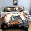 Owl autumn motif. Bedding Duvet cover sets Duvet covers Pillowcases gifts (1 * Duvet Cover 2 * Pillowcases, without duvet insert)