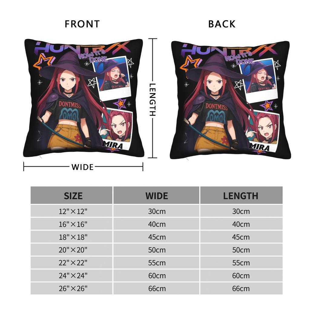 KPop Demon Hunters Huntrix Mira Witch Pillowcase Printing Polyester Cushion Cover Decorations Throw Pillow Case Cover Home