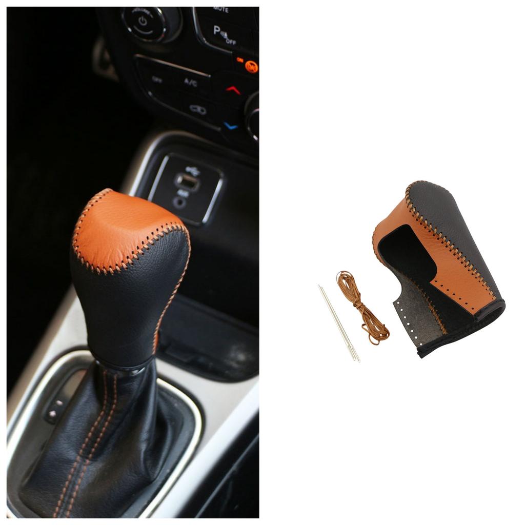 Car Interior Shift Knob Protection Cover Gear Shift Collars for Jeep Compass 2018-2020 Renegade BU 2015-2025 AT Accessories