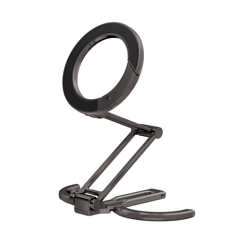 Foldable Magnetic Phone Holder with Finger Ring & Tripod for Vertical/Horizontal Shooting