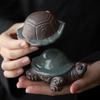 Servizio da tè Tartarughina in Ceramica Filtro Simpatica Figurina Animale - Scultura Fatta a Mano Decorazione per la Casa Accessori Servizio da Tè Kung Fu