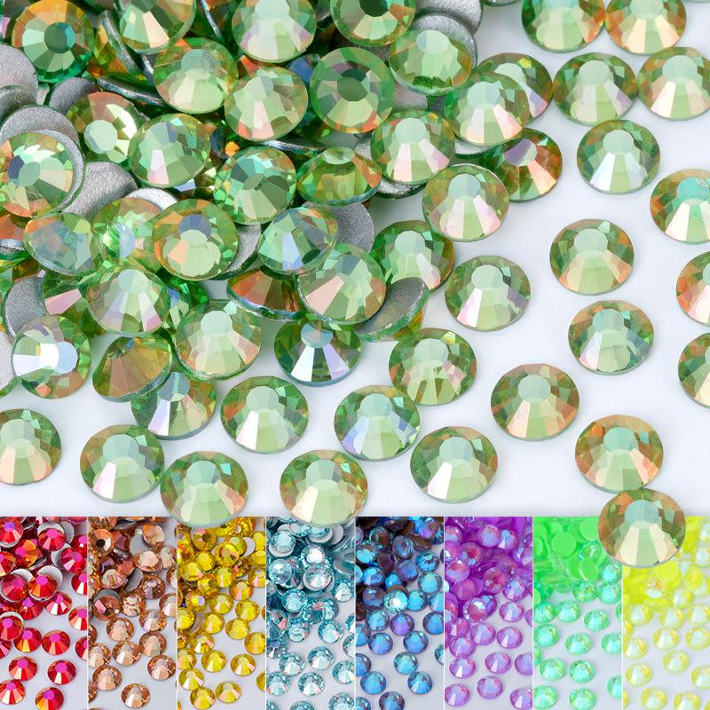 

Red Gold Goose Yellow Colored Diamond Glass Diamond Flat Bottom Diamond Diy Nail Art Rhinestone Round Sticker Drill Mobile Phone Case Decoration SS6 [about 2mm]/1440 pieces