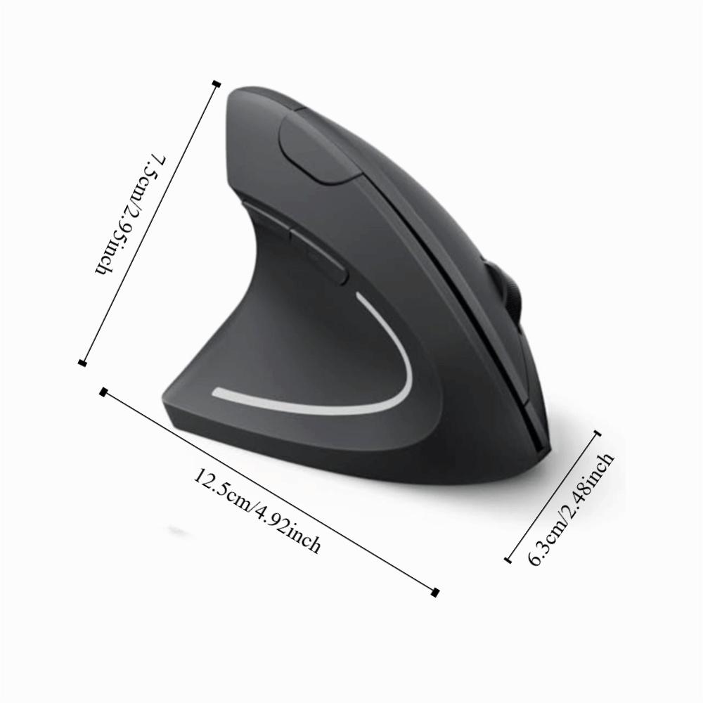 2.4GHz Wireless Mouse Adjustable DPI Vertical Mouse Lefty Design Optical Mouse  Office