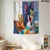 Tom Jerry Whimsical Adventure Tapestry Wallmounted Background Cloth Atmospheric Background Cloth Wall Decoration Background Wall Hanging Cloth