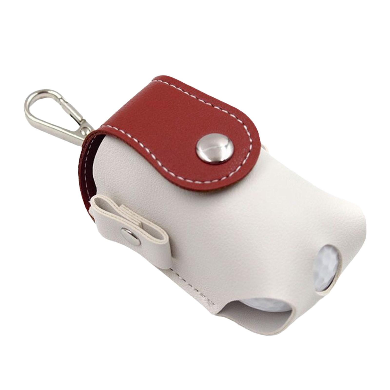 

Поясная сумка для мини-гольфа с держателем для ти, портативный чехол из ПУ кожи и металлическая клипса для тренировок по гольфу One Size красный