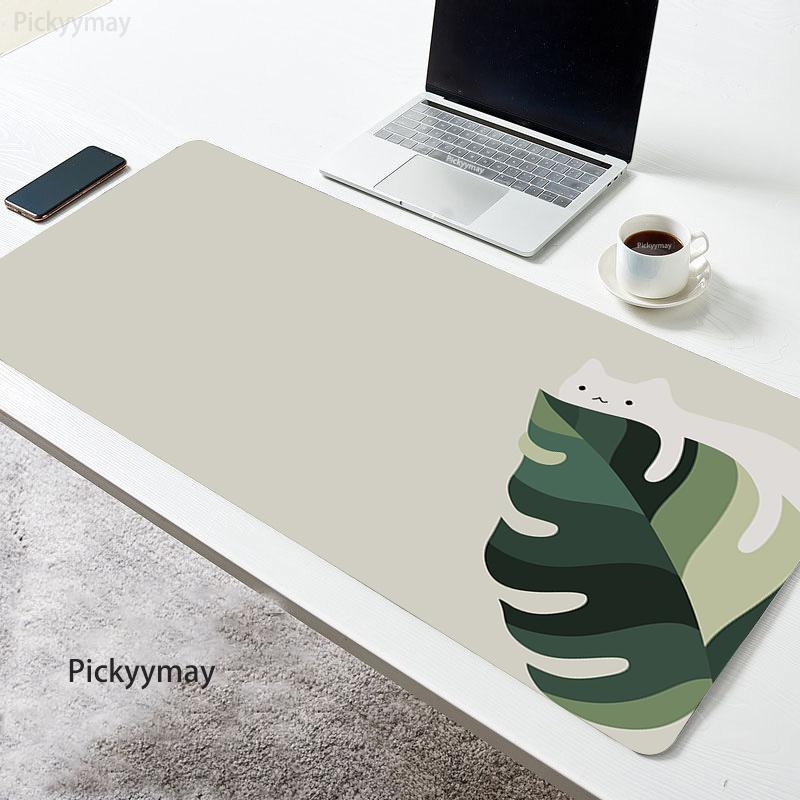 Locking Edge Mouse Mats Large Rubber Mouse Pad Waterproof Laptop Mousepads Kawaii Cat Mousepad x Keyboard Mat Table Carpet