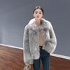 Winter new imitation fox fur coat women's fur coat thickened lapel small man