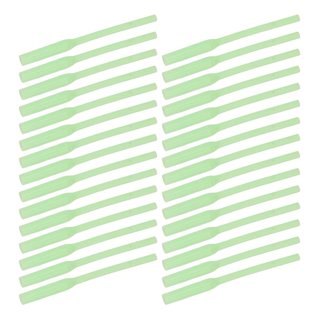 30Pcs Fishing PVC Positioner Tubes Luminous Soft Winding Preventing Portable Line Aligners Sleeve for Night Fishing