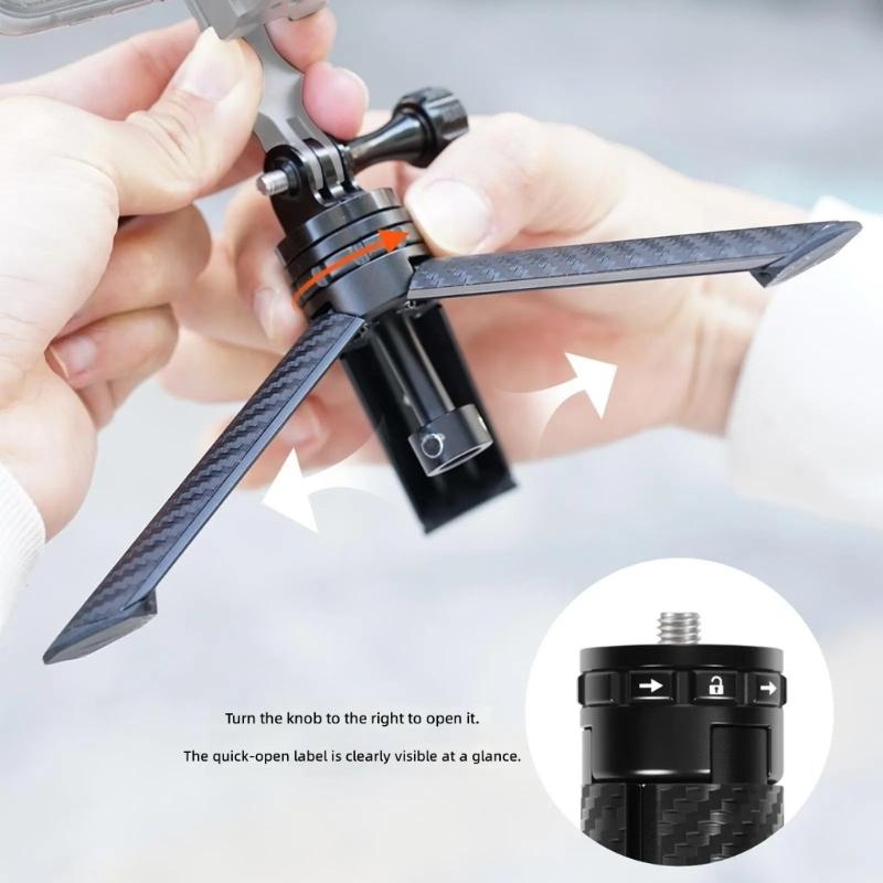 Compactly Aluminum Mini Tripod With Magnetic Base For Smartphones Cameras Action Cameras Stable Desktop Stand 2.5kg Load