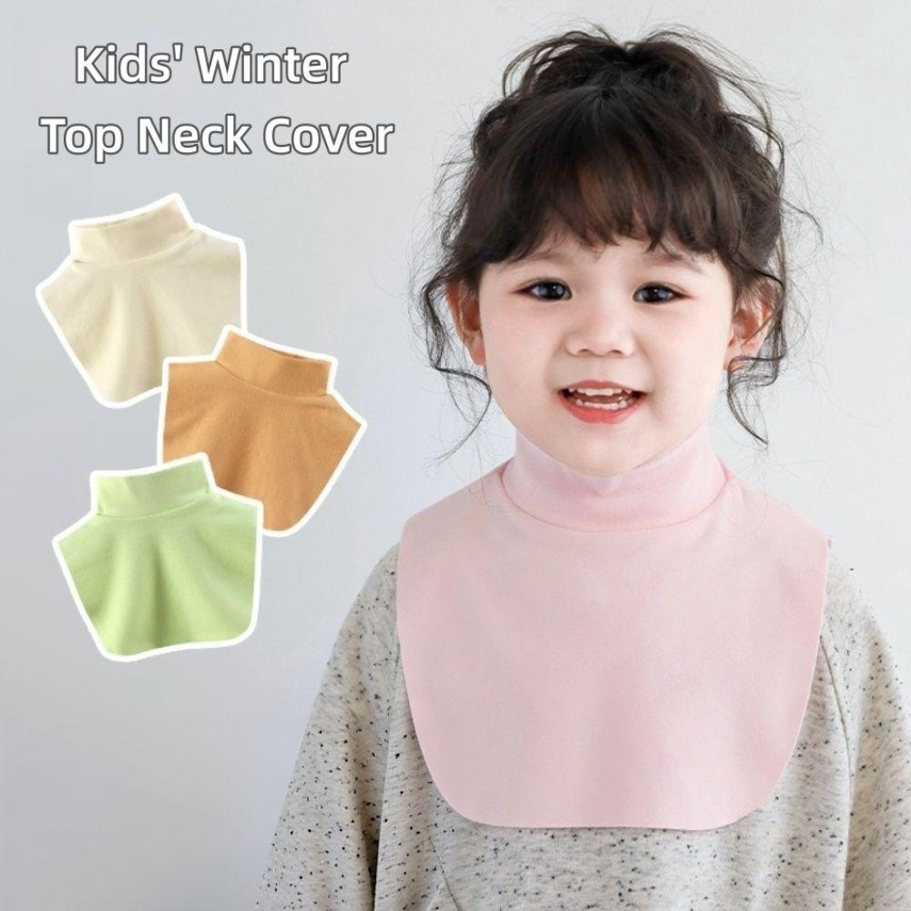 Solid Color Toddler Neck Warmer Detachable Hijab Extensions New Mock Neck Cover For Boys Girls