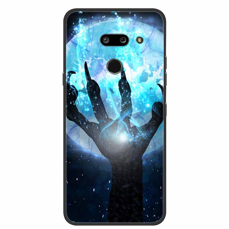 Für LG G8 G8S ThinQ Schwarze Hüllen Weiche Silikon TPU Handyhüllen Für G 8 S 8S ThinQ Luxus Rückabdeckung Funda Cartoon Schale Para Capa