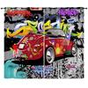 3D Graffiti Pattern Digital Printing Curtain Blackout Punching