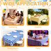3pcs Gingham Table Cloths 54 X 108" Rectangle Plastic Tablecloth Waterproof Table Cover for Dining Birthday Party Kitchen Picnic