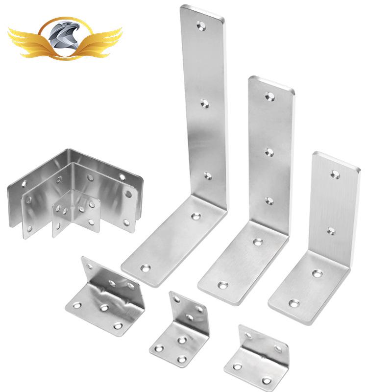L-Shaped 90-Degree Stainless Steel Angle Bracket for Furniture