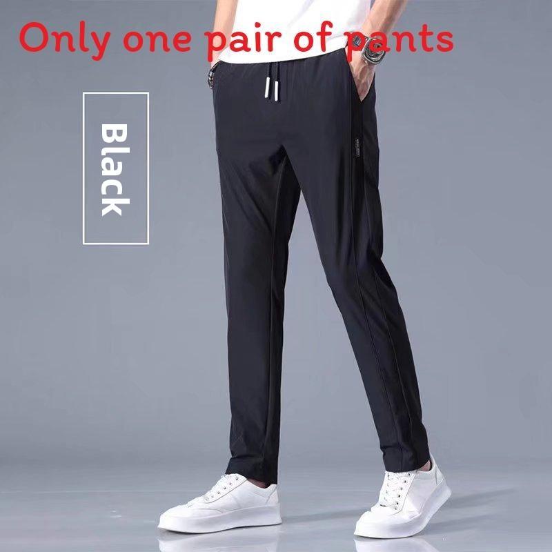 Slim Fit Mens Summer Sports Pants With High Elastic Fabric For Casual Wear
