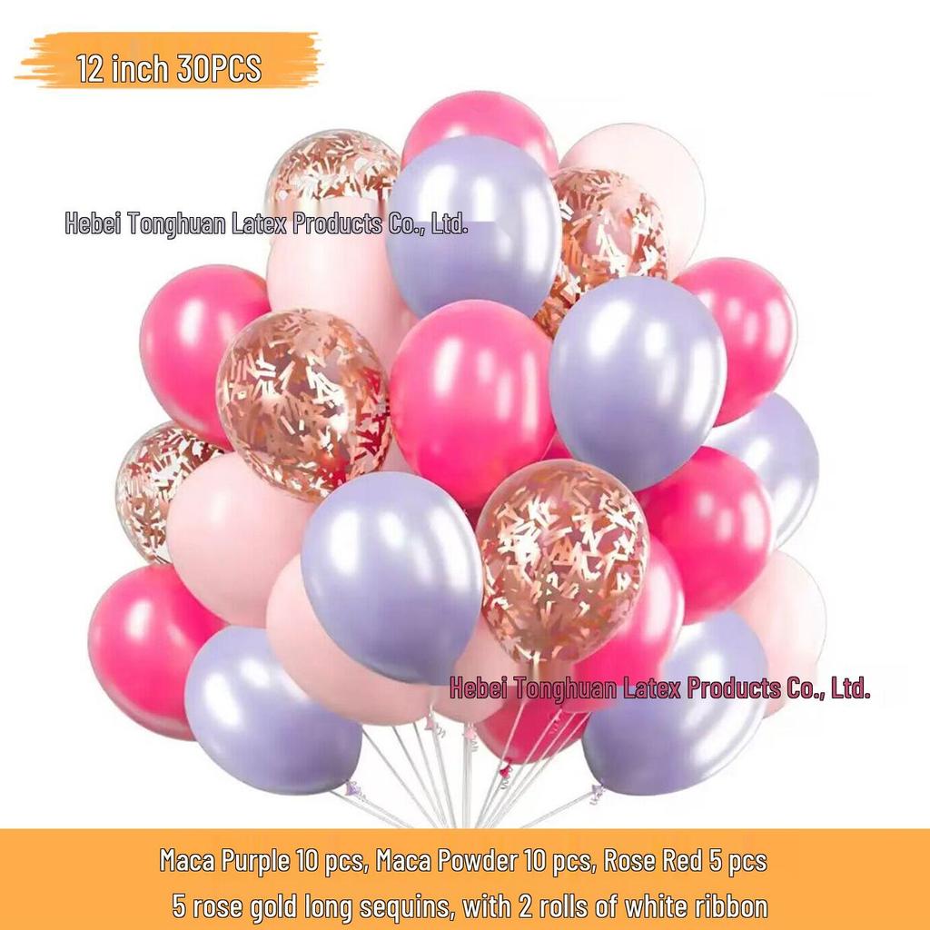 Neues Jahr Matt Glitzer Metallisch Latex Ballon Set für Dekorative Foto Atmosphäre