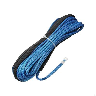 Synthetic Winch Rope 15M ,Synthetic Fiber, Heavy Duty Vehicles Towing , Durable Belt Strap