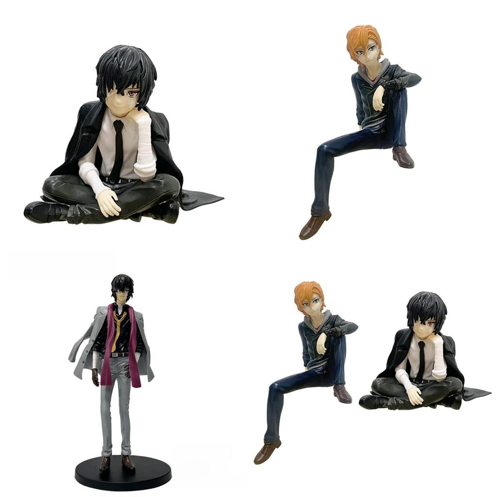Bungo Stray Dogs Figurine PVC de Dazai Osamu et Nakahara Chuuya Statues Anime de Collection Pour les Fans