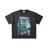 260 GSM Double Yarn 32 Count 100% Cotton Vocaloid V1 Hatsune Miku Print Unisex Heavy Cotton T Shirt
